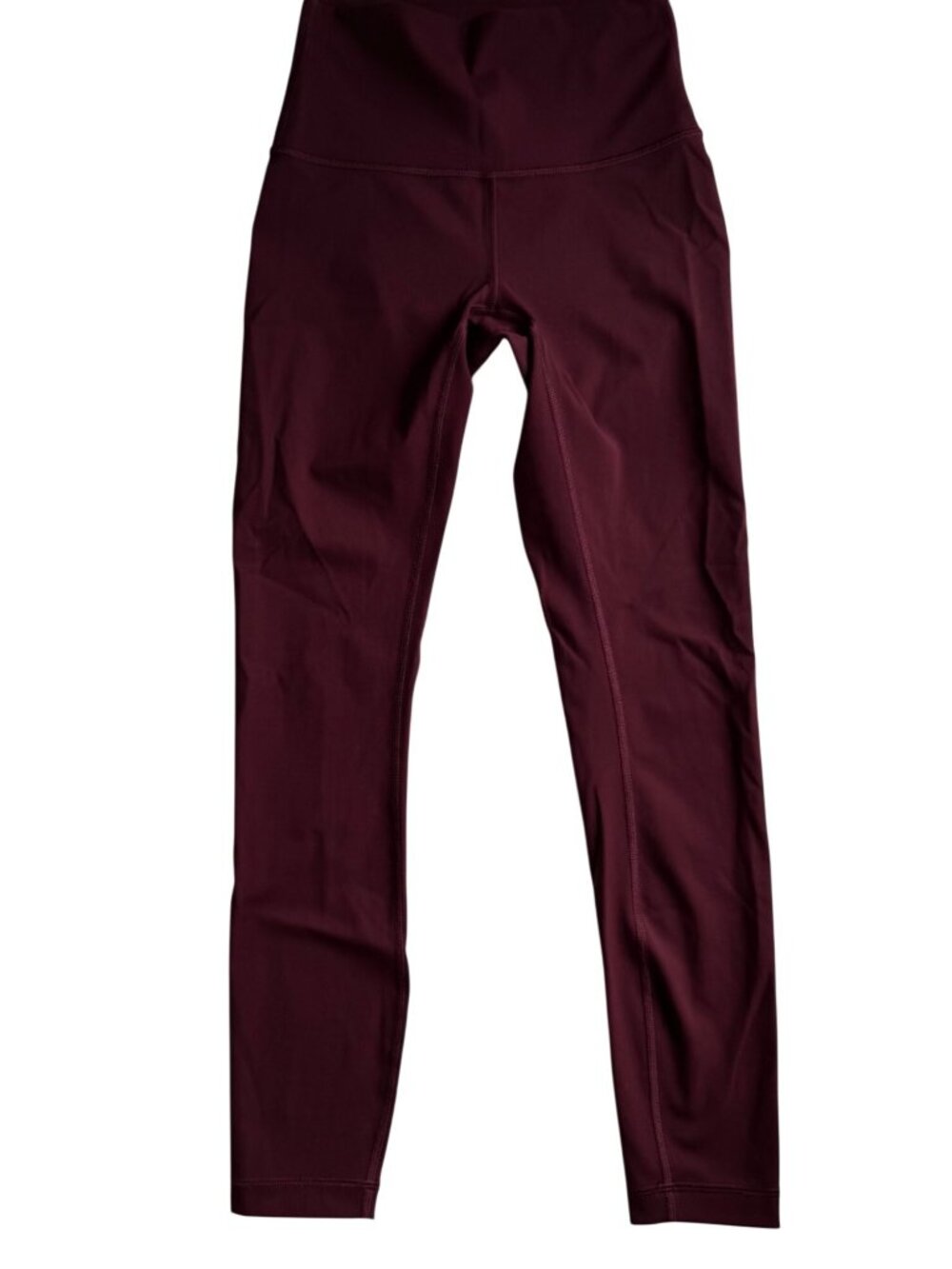 Lululemon Savannah Wunder Train HR High-Rise Burgundy Leggings Size 2 Nylon Yoga